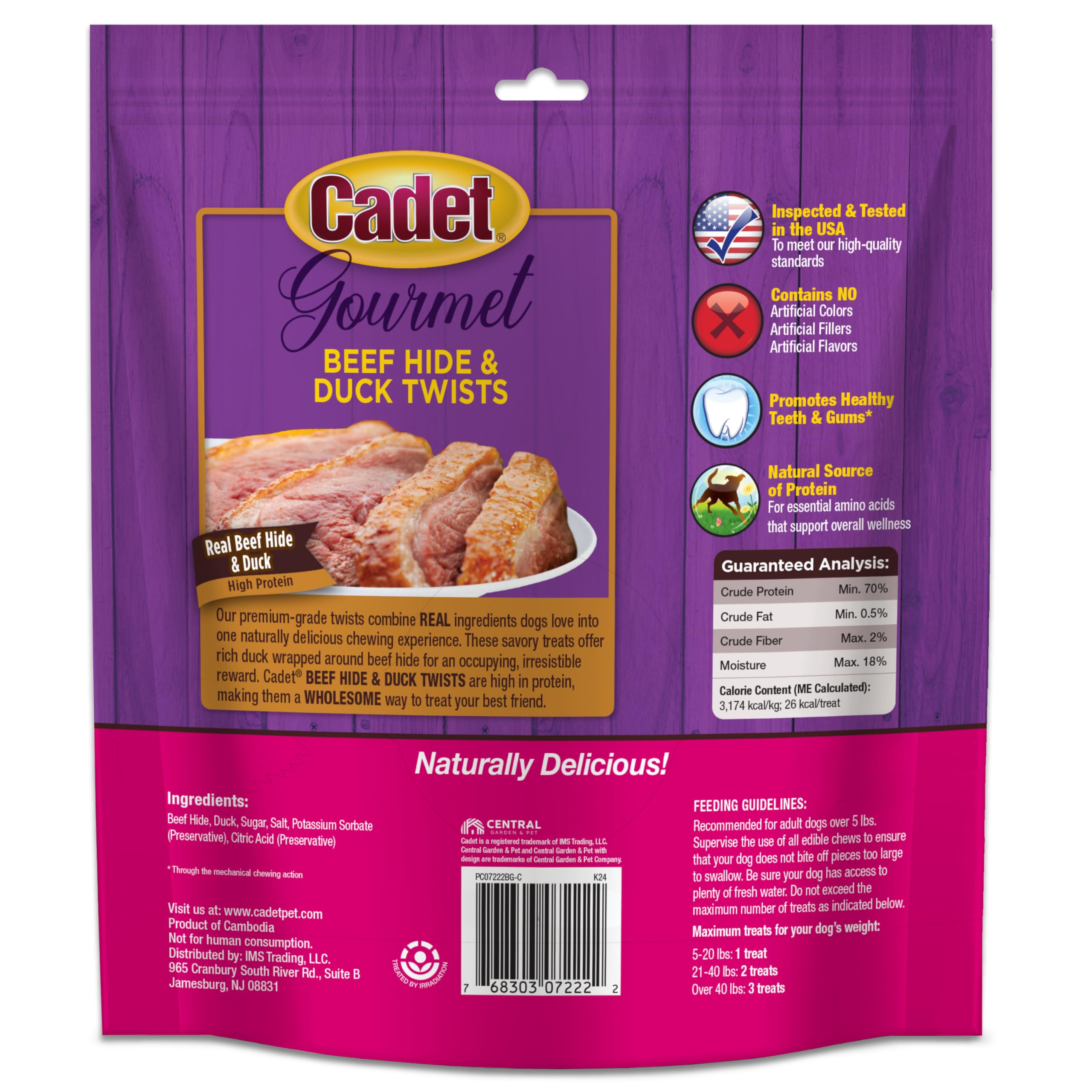 Cadet Gourmet: saveur canard épicée pour variété lors des collations.
