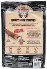 Cadet Toro Bully Hide Chews: détail texture naturelle pour mâcher en sécurité