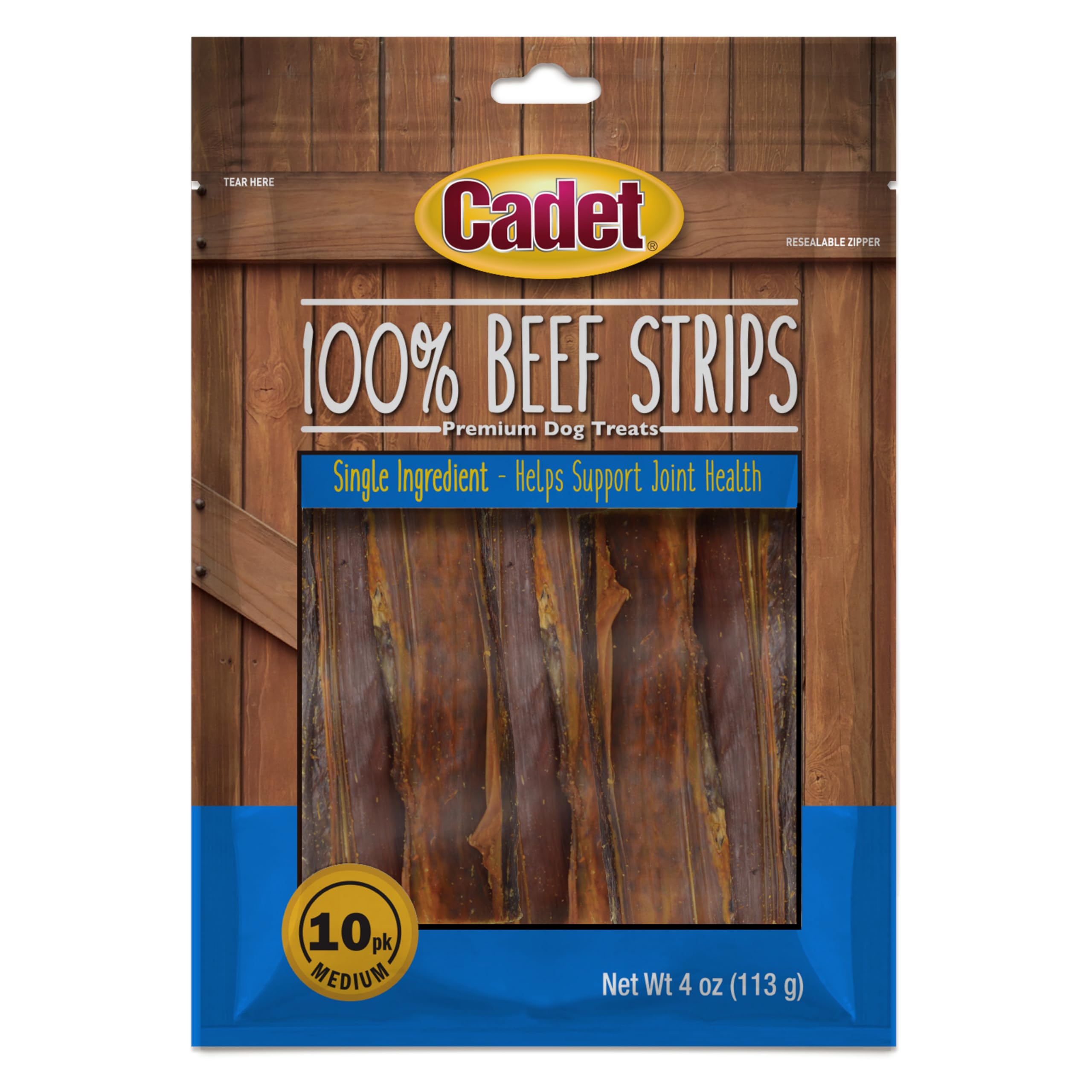 Cadet tranches-boeuf-esophage-100: récompense protéinée durable pour chien.