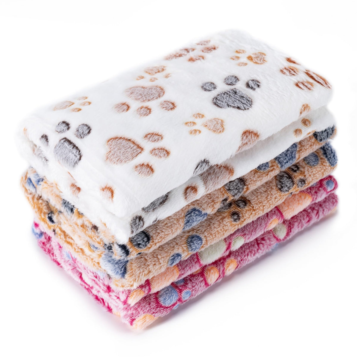 CADONO couverture petit animal imprimé patte marron, douceur pour chien et chat.