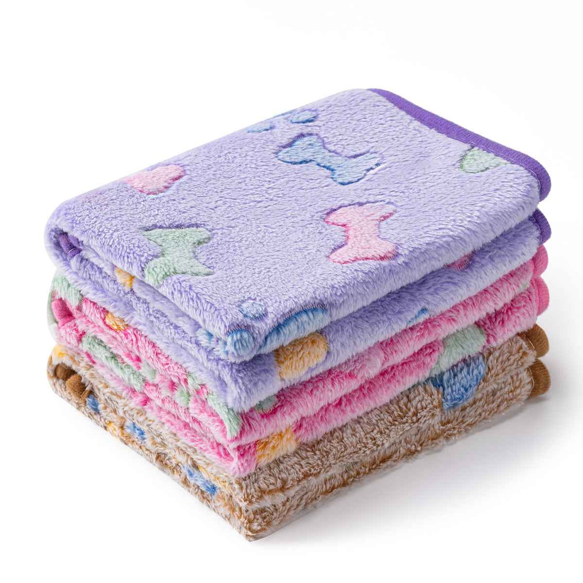CADONO pack de 3 couvertures peluche patte, vue d’ensemble pratique pour animaux.
