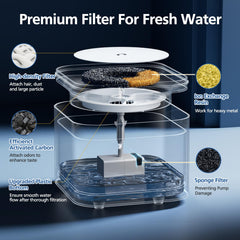 Caehomly Filtre Unite 3.0 pour fontaine Eversweet 2S, aide à réduire les odeurs.