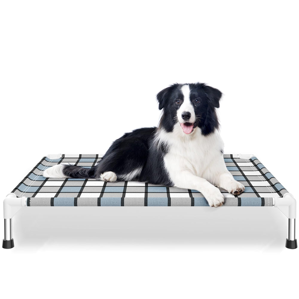 Caghash lit chien eleve exterieur 34x26x6-5 : repos surélevé pour chien moyen en extérieur.
