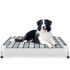 Caghash lit chien eleve exterieur 34x26x6-5 : repos surélevé pour chien moyen en extérieur.