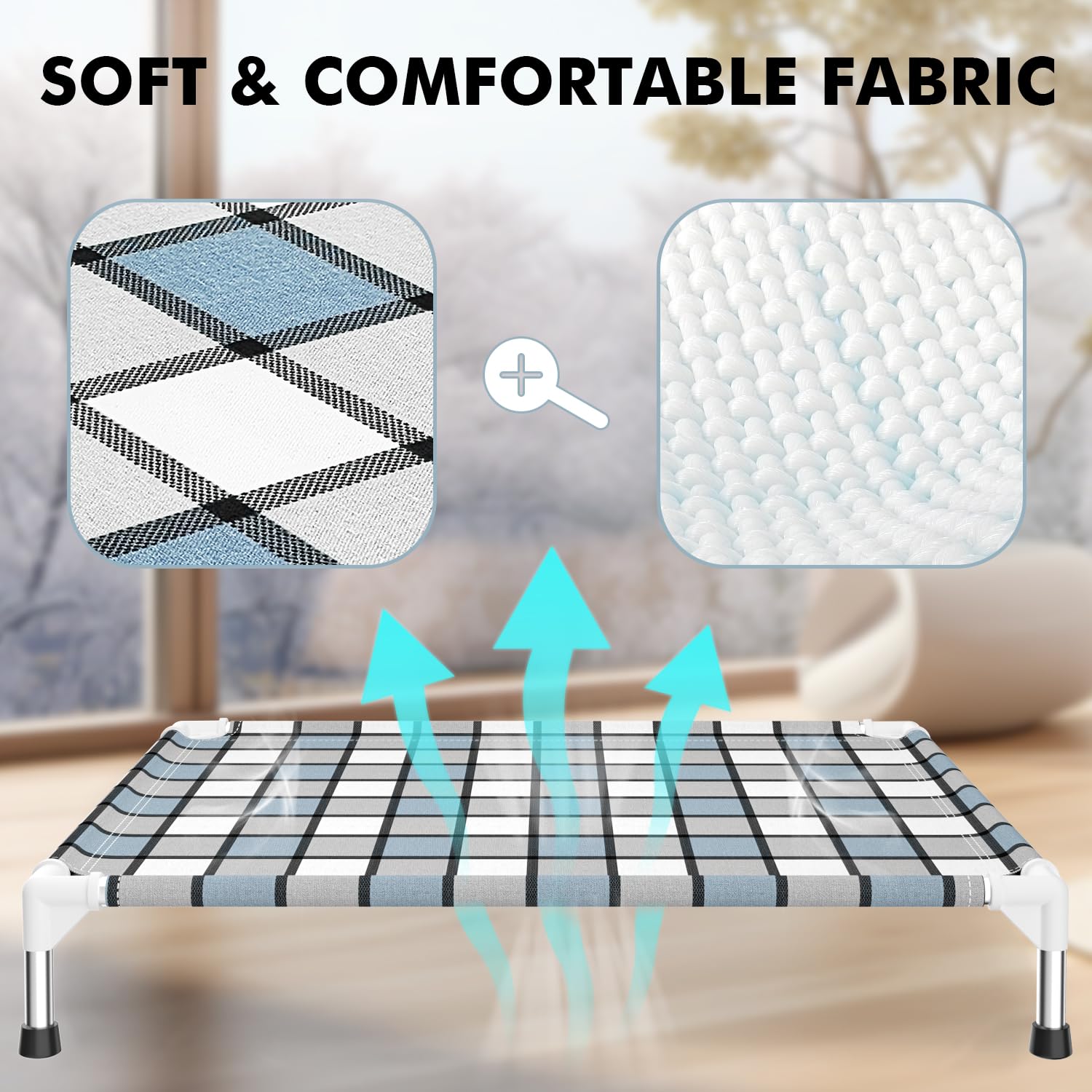 Caghash surface-peluche-douce: surface douce qui réduit l'irritation et augmente le confort.