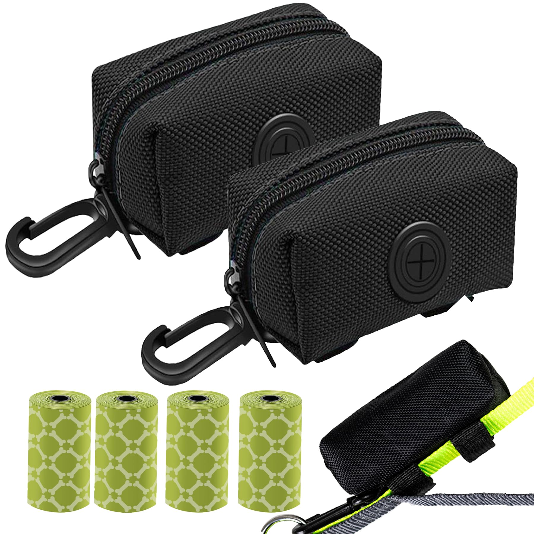 CAKOVANO distributeur sacs crottes chien, pratique et facile à attacher sur la laisse.