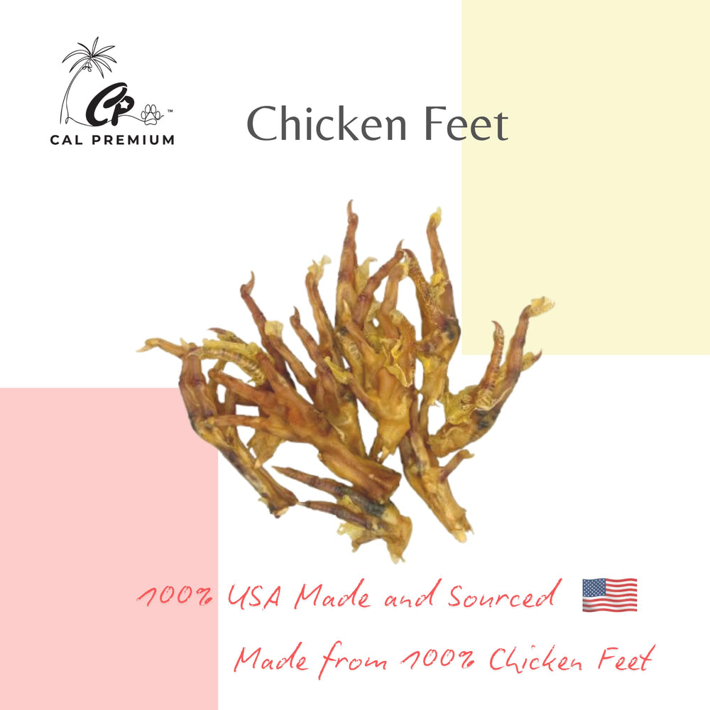 Cal Premium Pattes de poulet texture croquante pour stimulation dentaire.