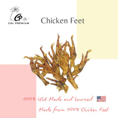 Cal Premium Pattes de poulet texture croquante pour stimulation dentaire.