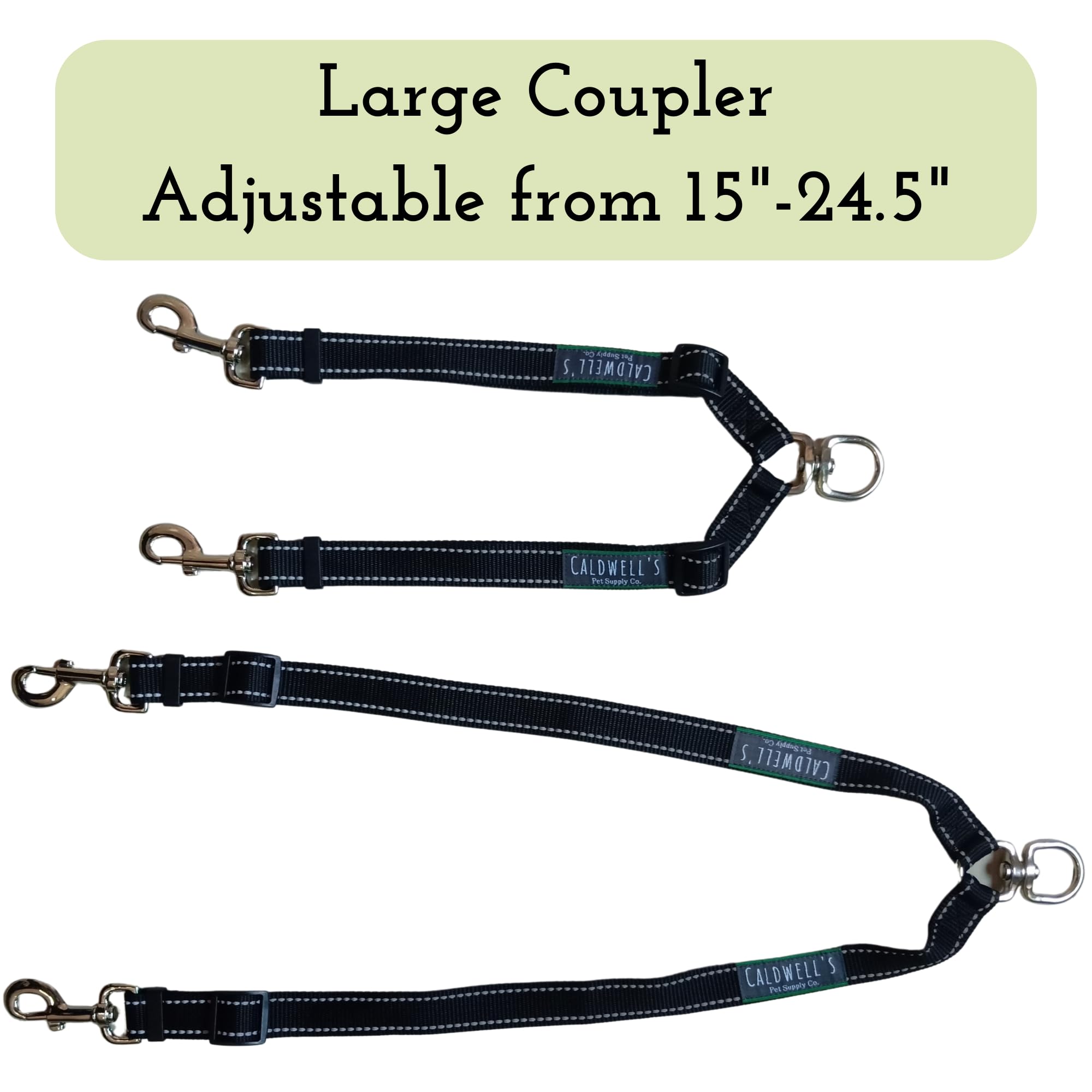 Caldwell's Coupler Laisse Double, maintien stable lors des sorties quotidiennes.