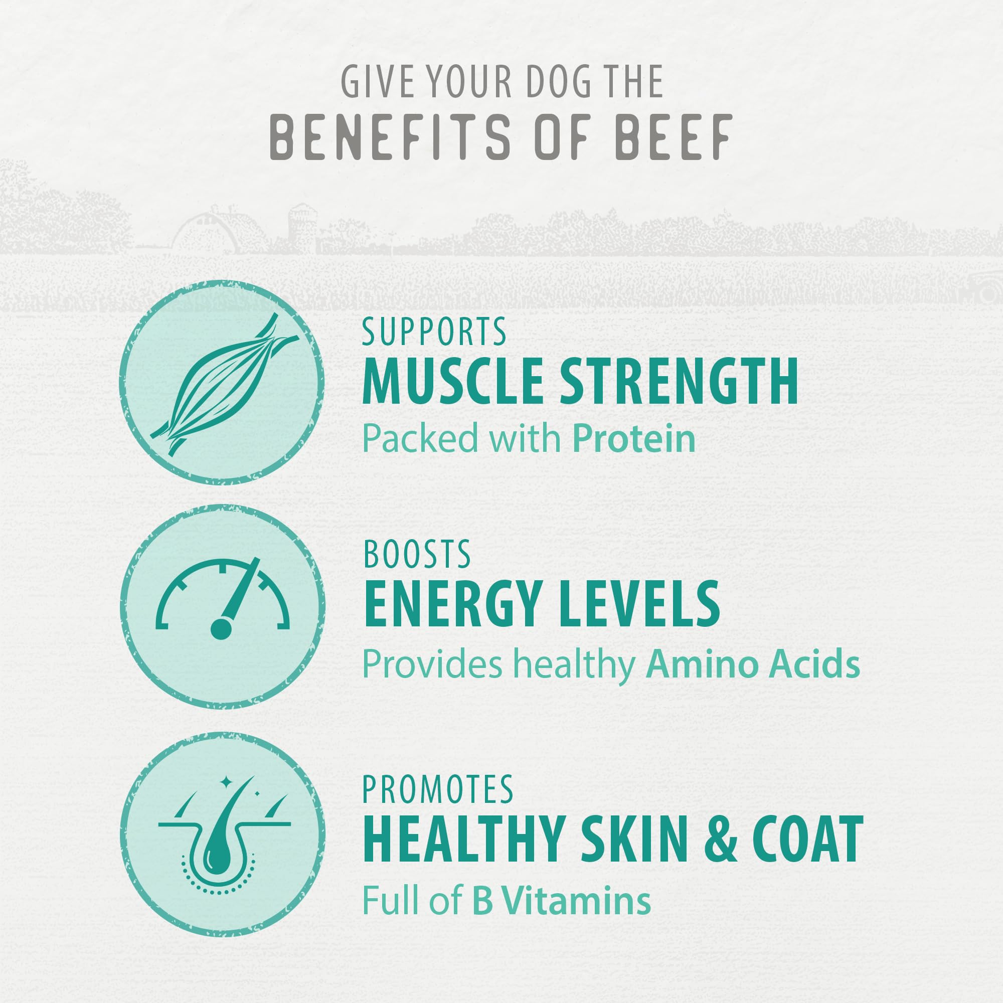 Caledon Farms Chewy Beef Sticks pour le pelage et la peau grâce aux vitamines du groupe B.