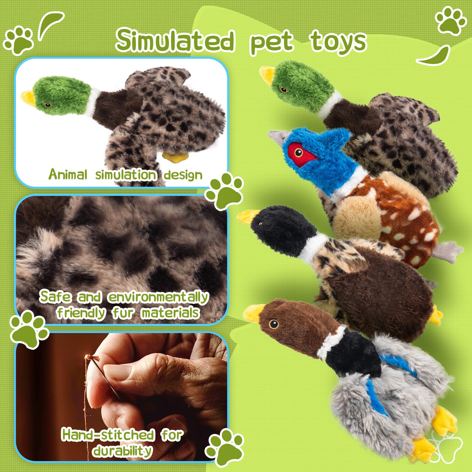 Nettoyage facile en machine du jouet Calibonbon Pheasant en peluche vierge