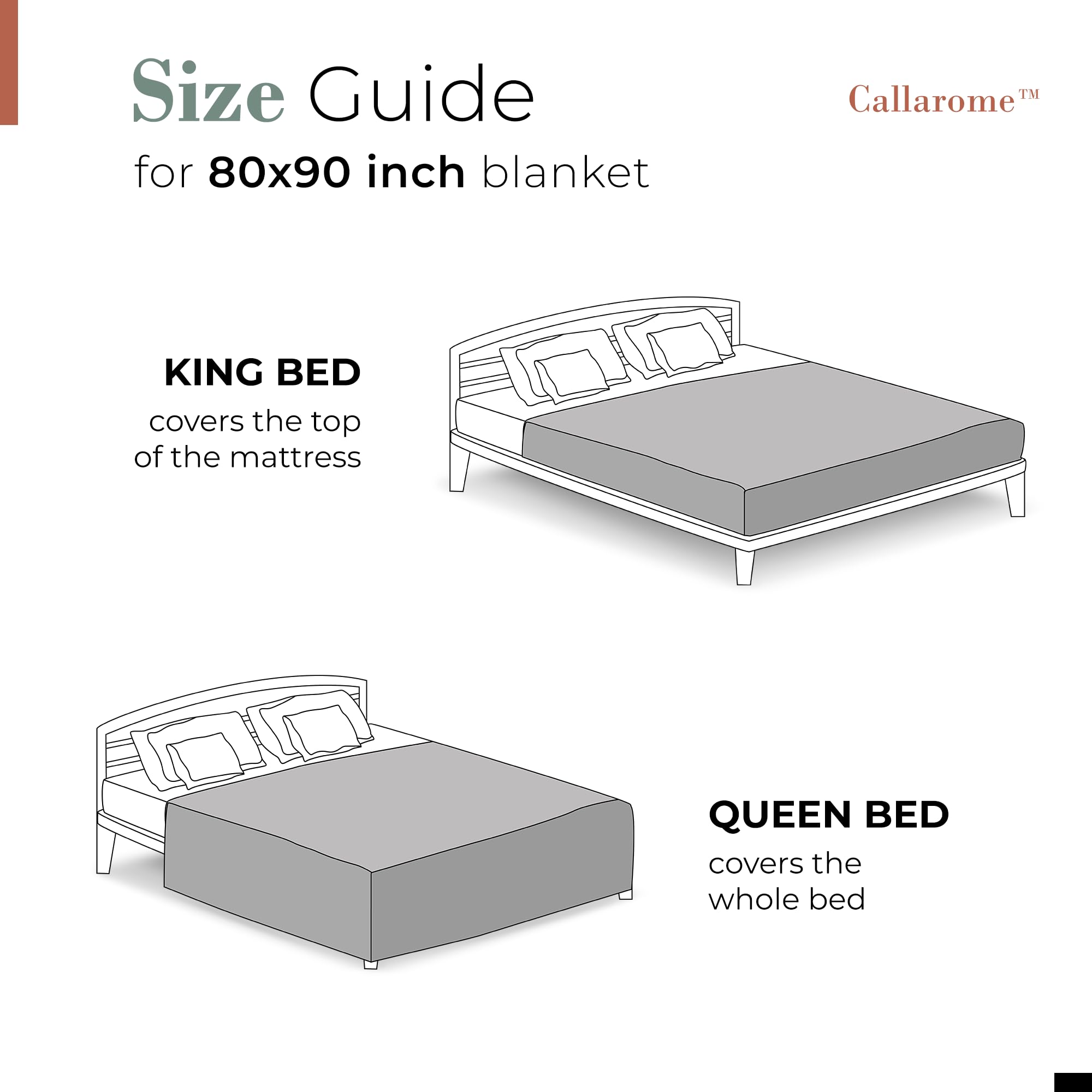 Callarome grande taille 80x90 pour lit spacieux