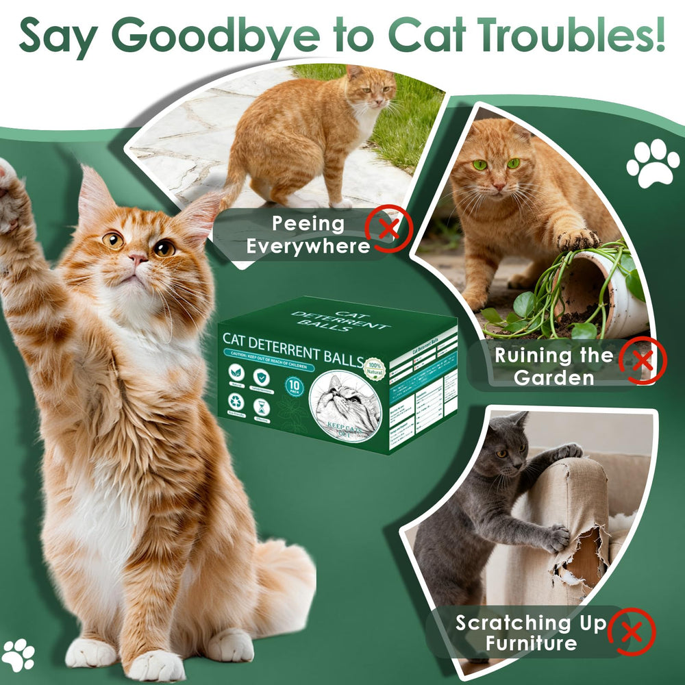 Callmynm balles jardin menthe, réduisent les visites indésirables des chats.