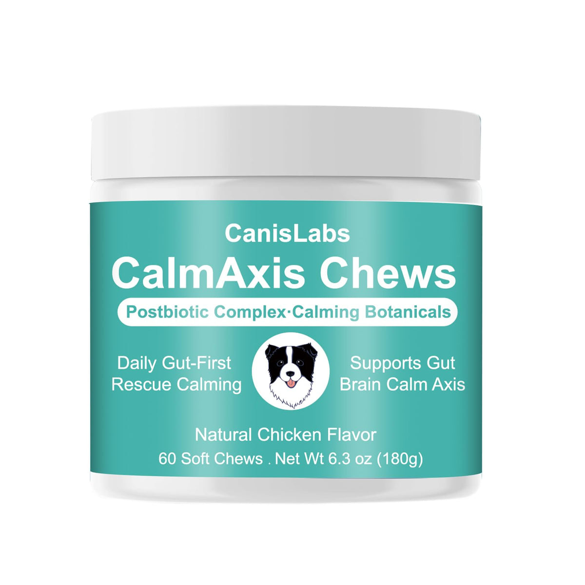 Calmaxis sachet visible, apaisement potentiel pour chien.