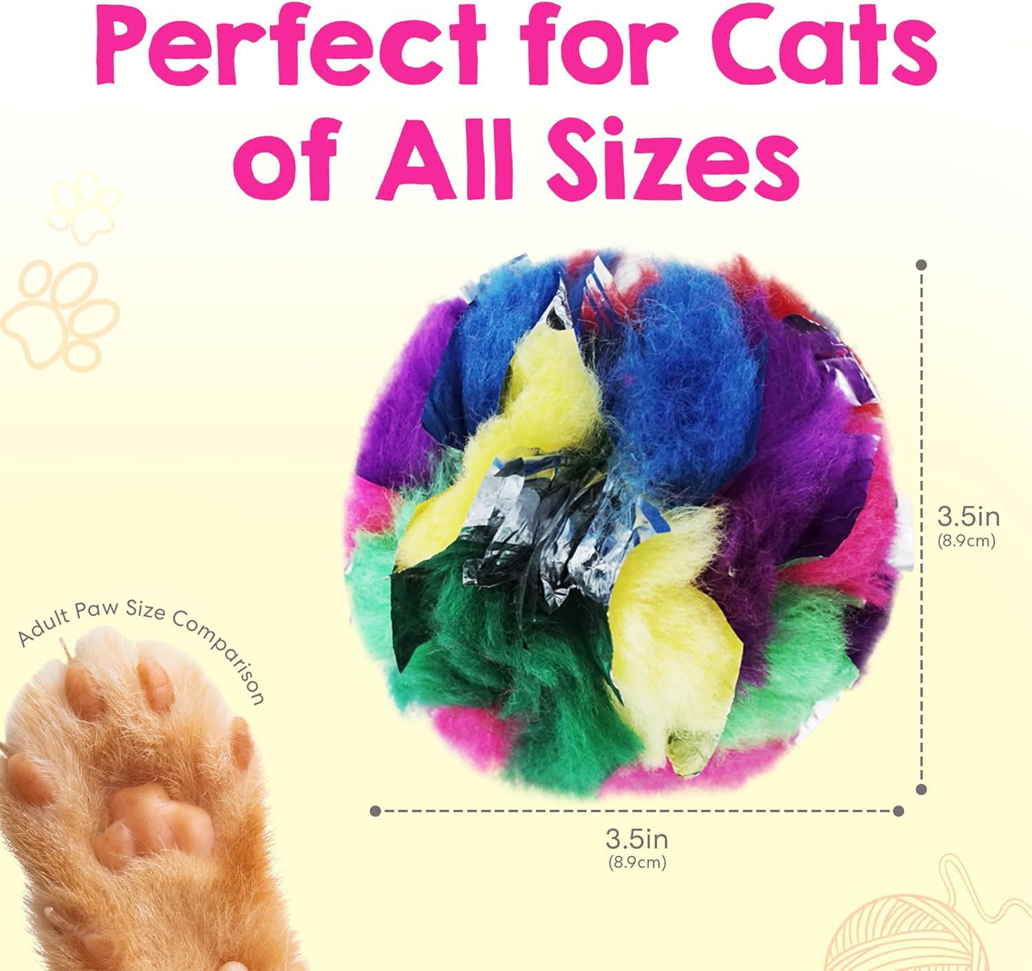 Boule crinkle Cancor Innovations pour jeu interieur des chats