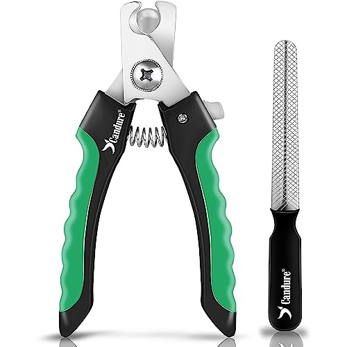 Candure coupe-ongles chien avec poignée ergonomique pour une utilisation confortable.