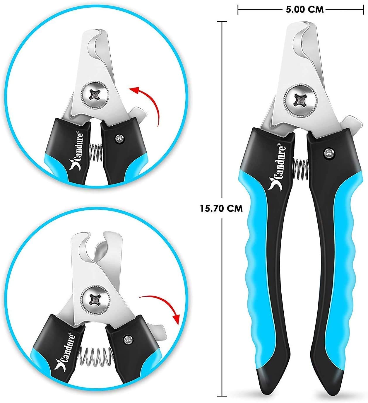 Garde-securite Candure sur coupe-ongles pour une coupe precise.