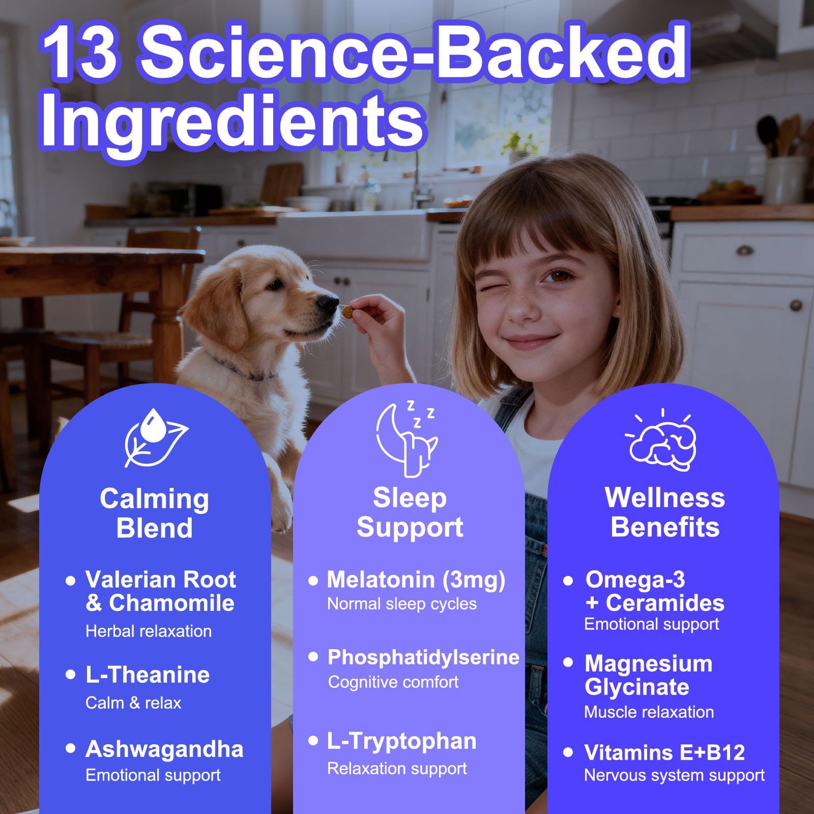 Canfitme Melatonine Chien : doses faciles pour une administration nocturne sans stress.