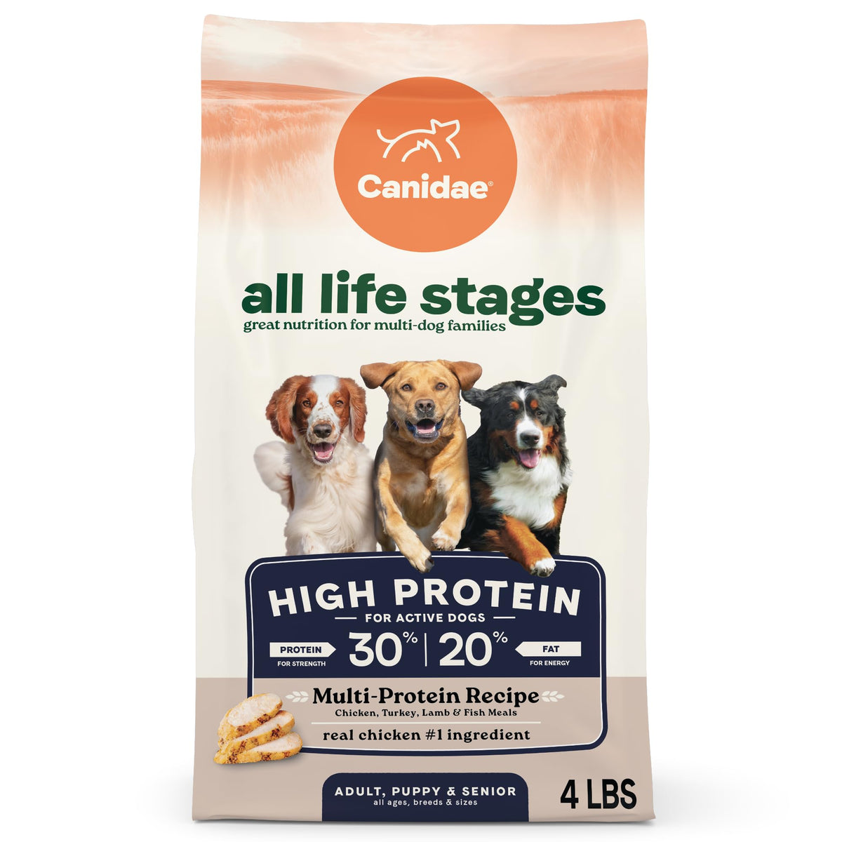 Canidae All Life Stages haute-protéine dans le sac de 4 lb pour tous les chiens