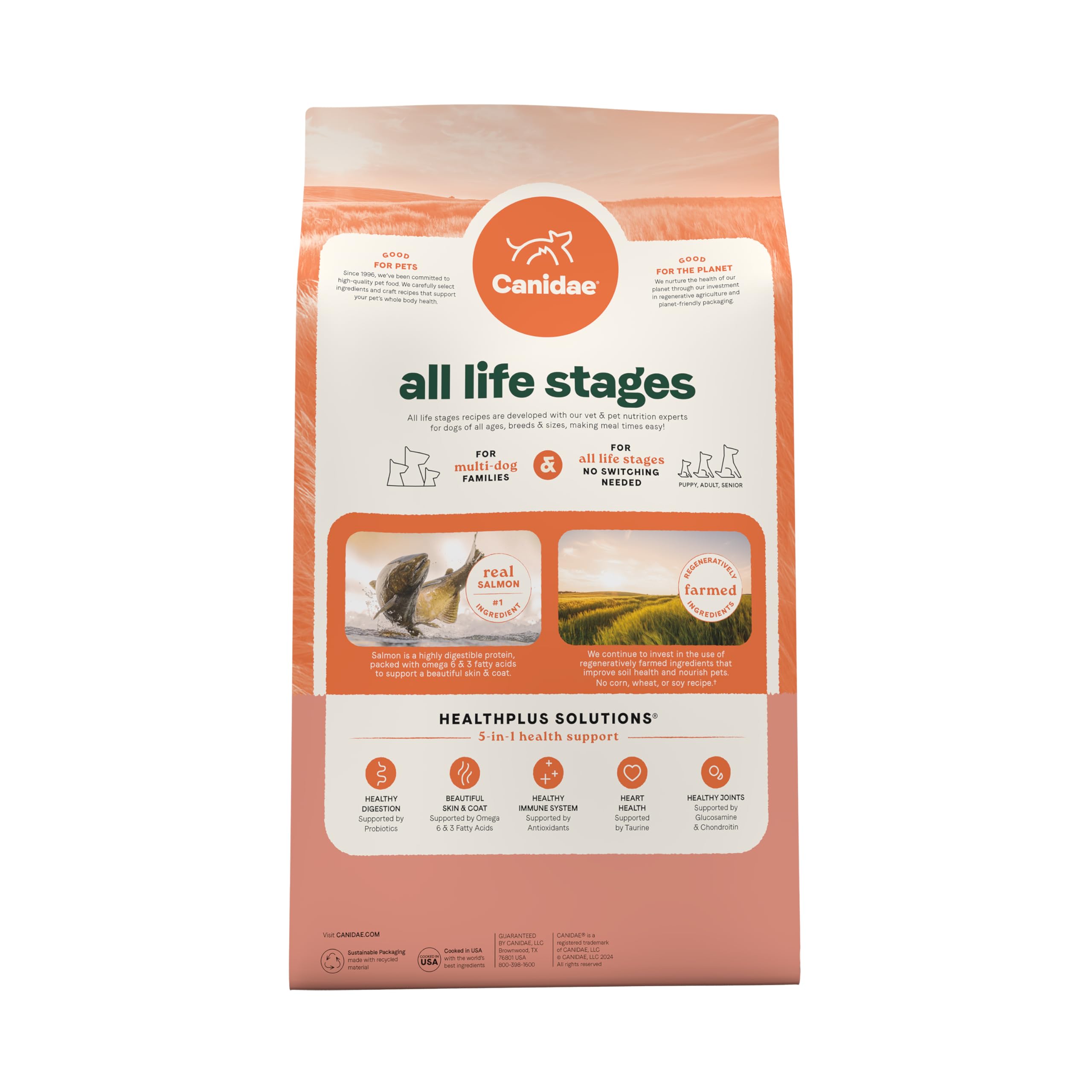 CANIDAE All Life Stages – sac de 5 lb, portion pratique pour les repas quotidiens