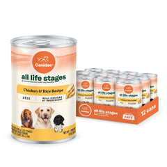 CANIDAE All Life Stages en boîtes poulet et riz, pratique pour repas multi-chiens.