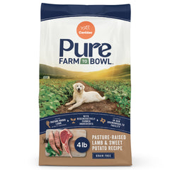 CANIDAE Pure: agneau de ferme et patate douce, emballage clair pour appétence naturelle.