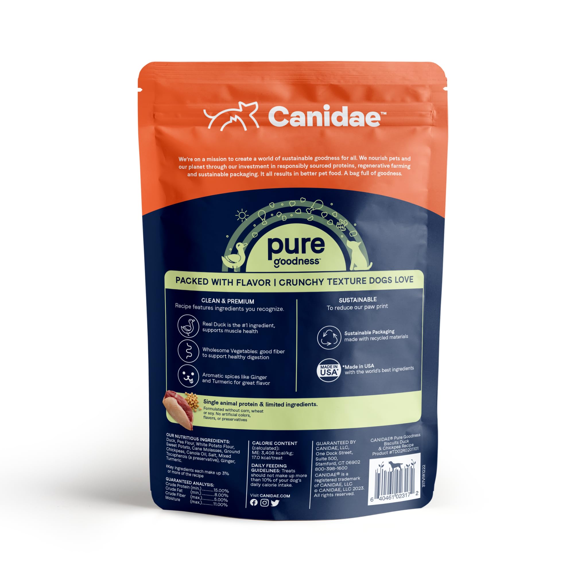 CANIDAE Pure biscuit croquant, idéal pour l’entraînement et les récompenses.