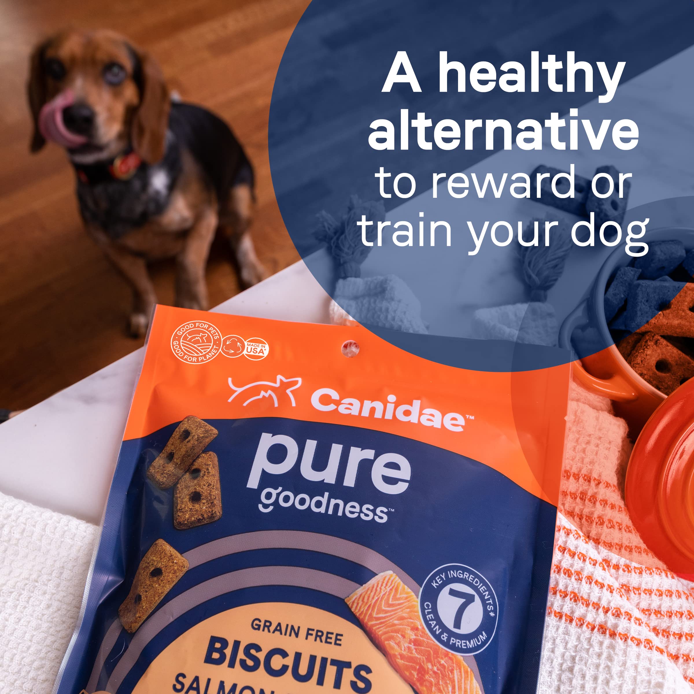 Canidae Pure Biscuits emballage durable et éco-responsable.
