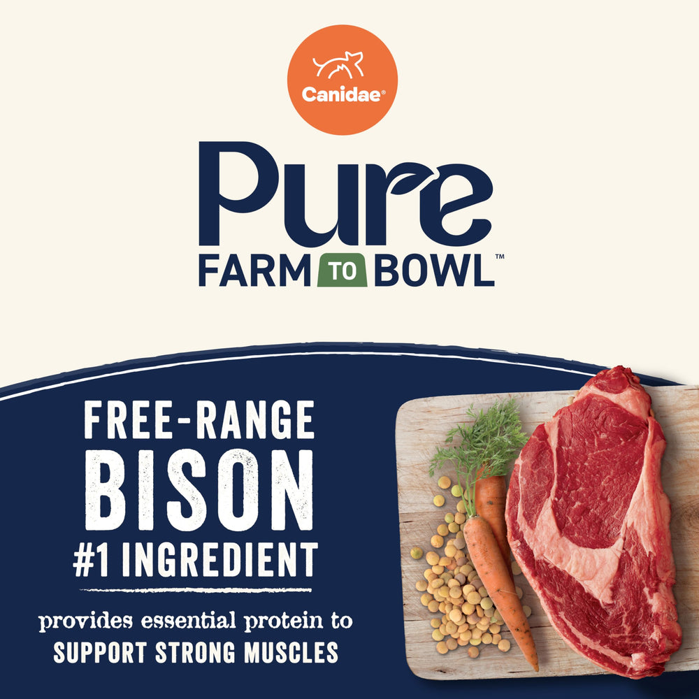 CANIDAE Pure bison-plein-air – source principale de protéines.