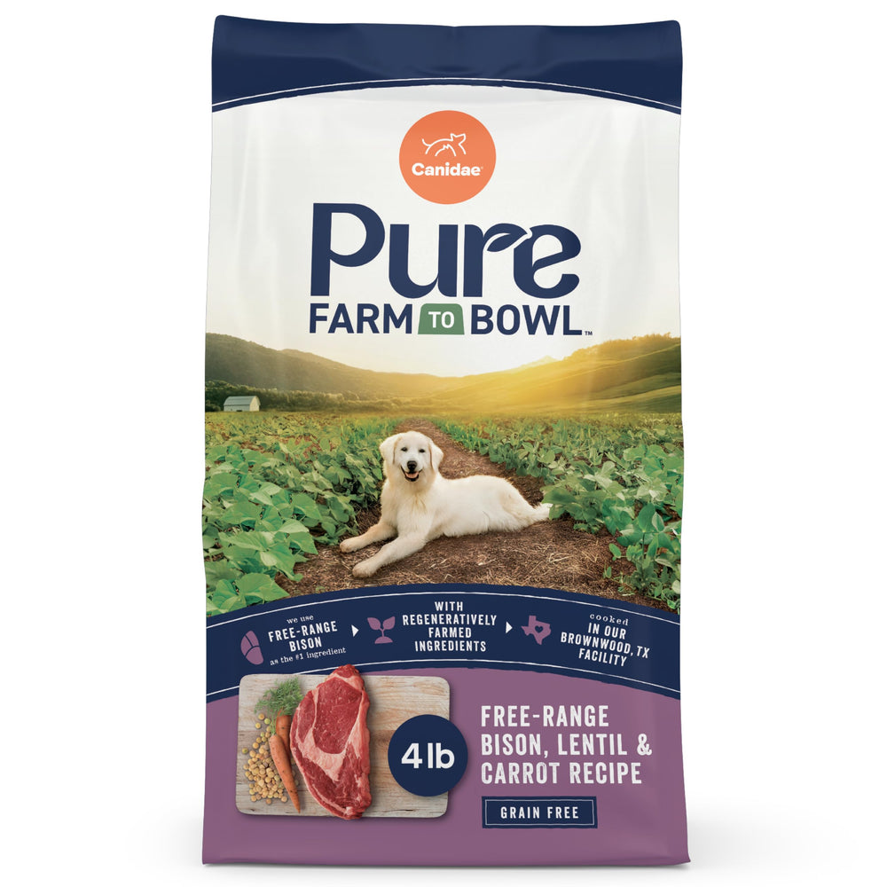 CANIDAE Pure Ferme au Bol Bison Libre : bol appétissant pour chien actif.