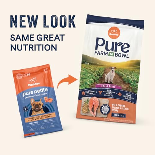 Canidae Pure Croquettes petit format, facilité de repas pour petites mâchoires.