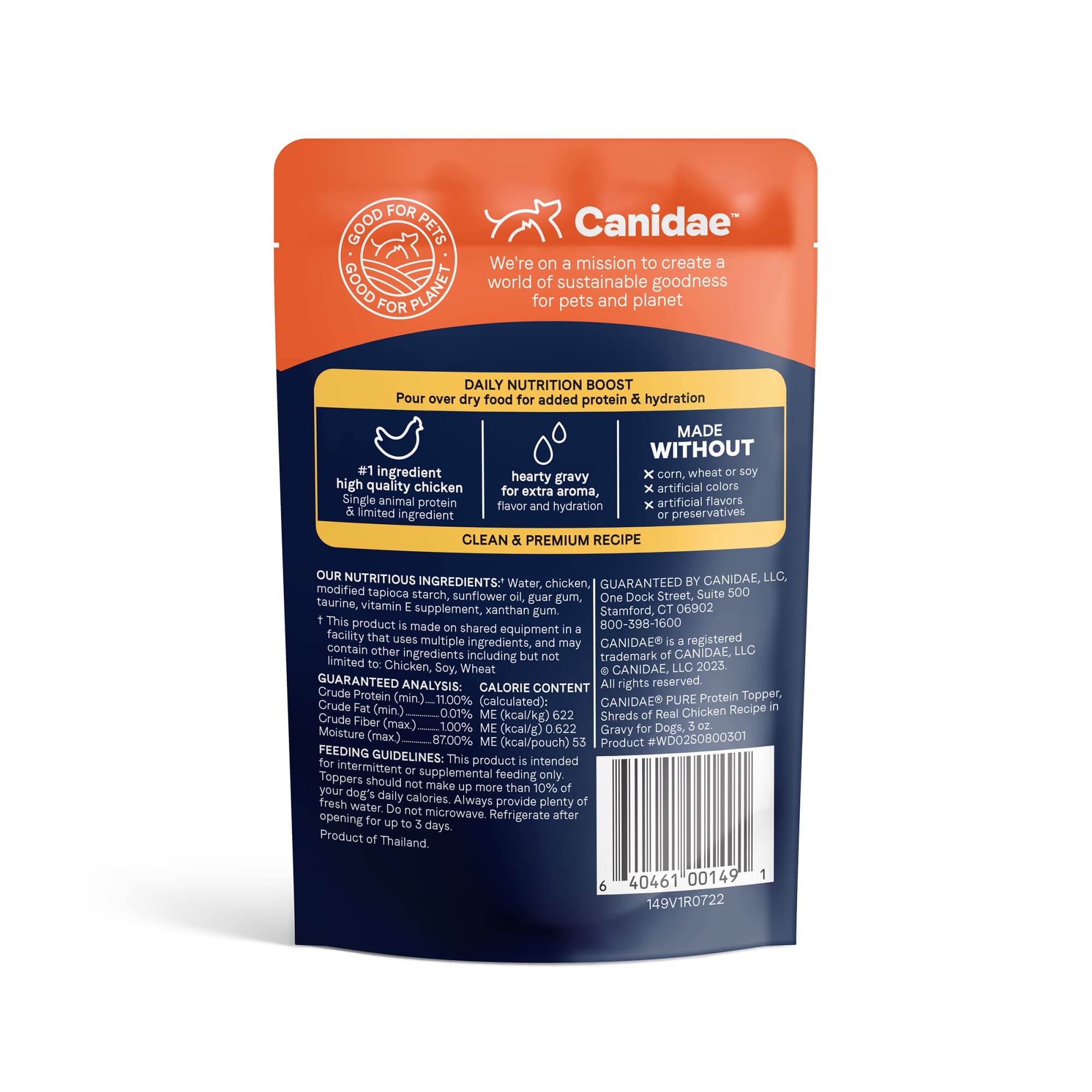 CANIDAE Pure Protein Topper: boîte de 12 portions de 3 oz pratique pour les repas.