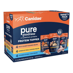 CANIDAE Pure Protein Topper emballage prêt à l’emploi pour chien.
