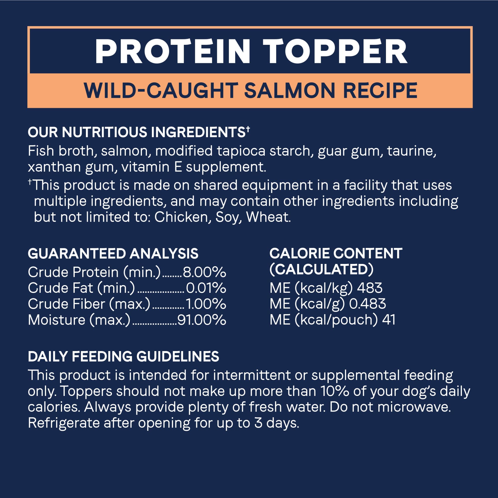 Sans colorants artificiels Canidae Pure Protein Topper pour chiens.
