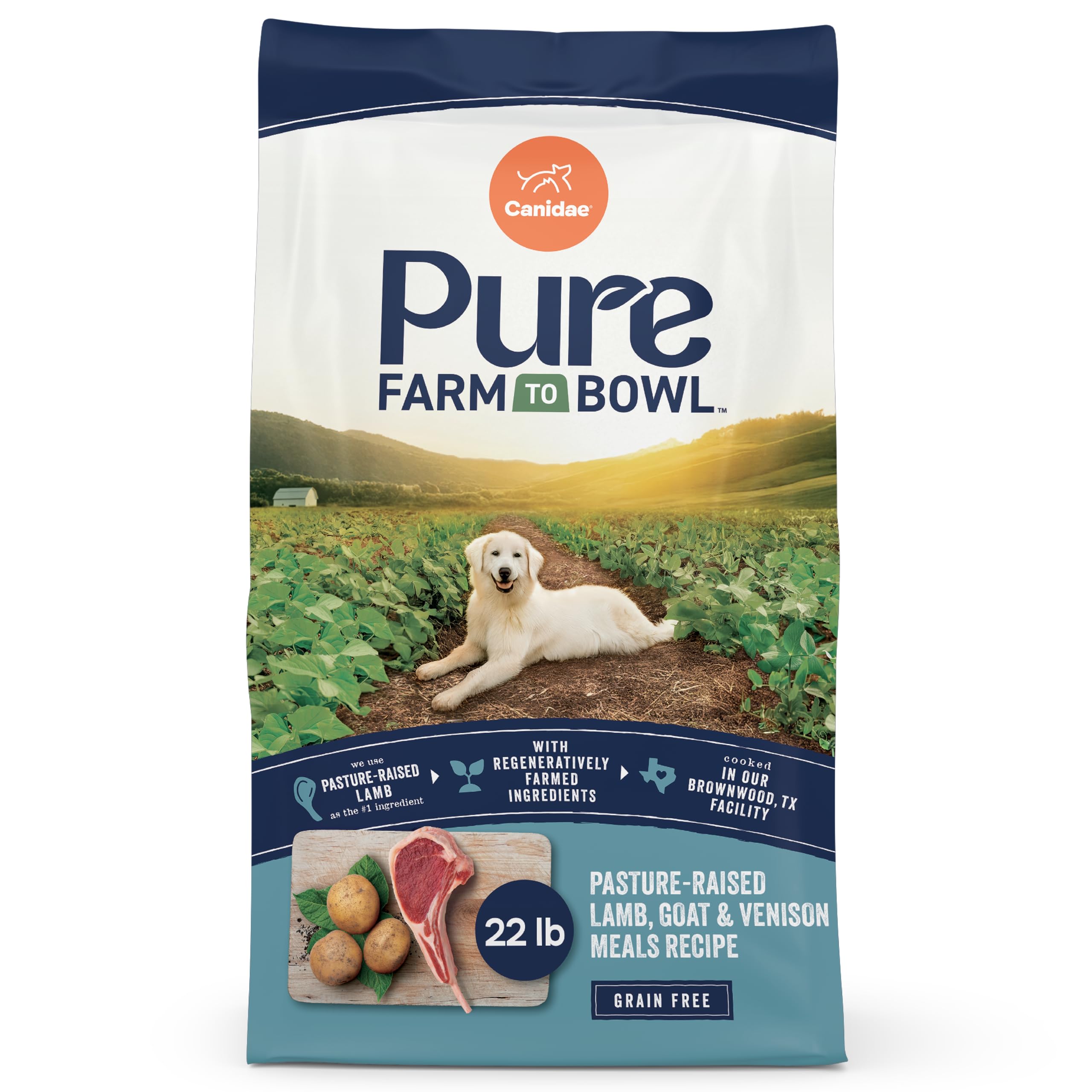 CANIDAE Pure sac croquettes ferme montre nutrition équilibrée pour chien actif