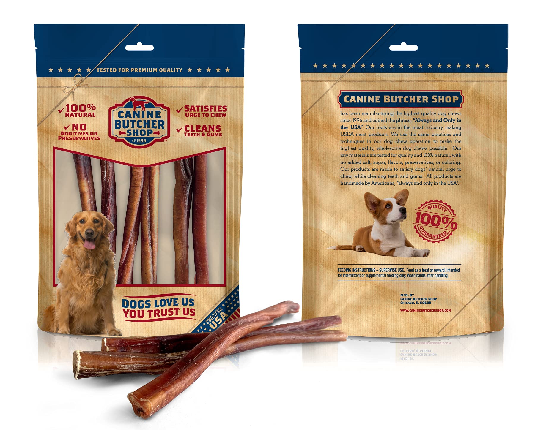 Canine Butcher Shop favorise une mastication saine et contrôlée.