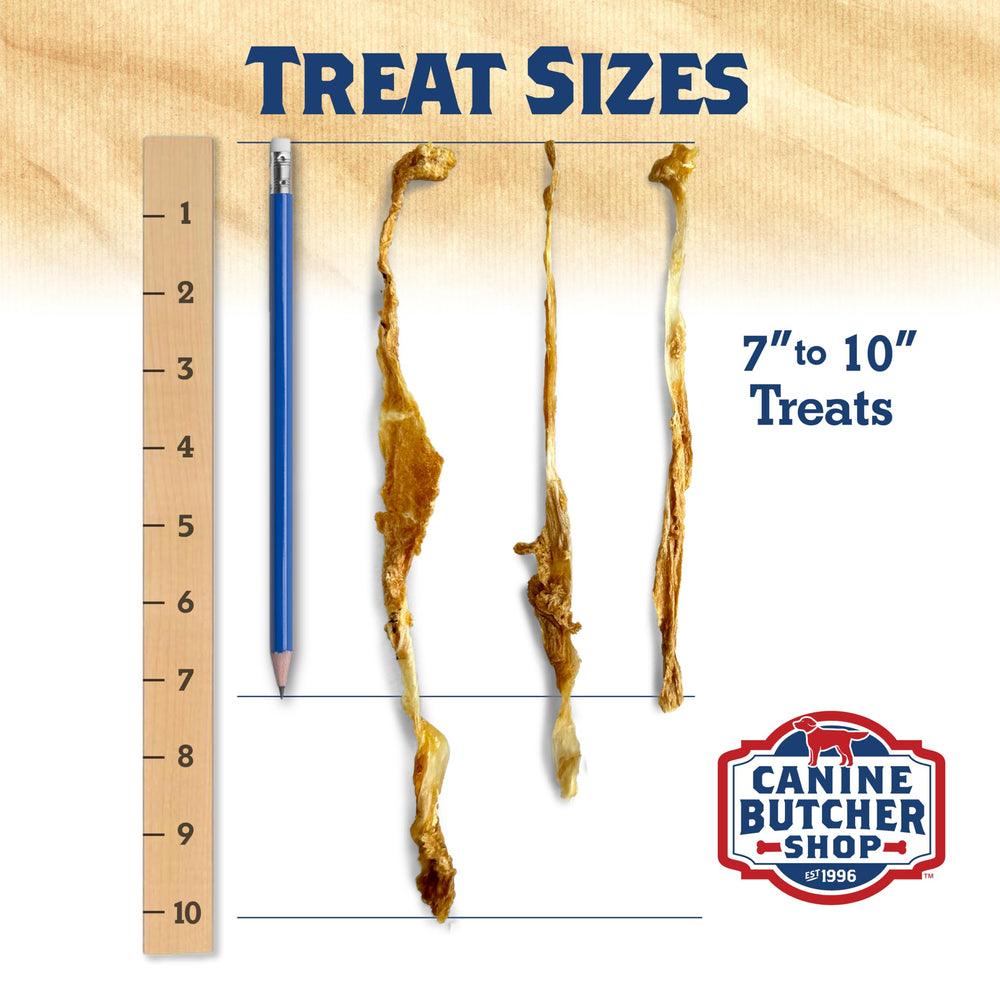 Sans sel ni sucre, tendons de dinde Canine Butcher Shop.