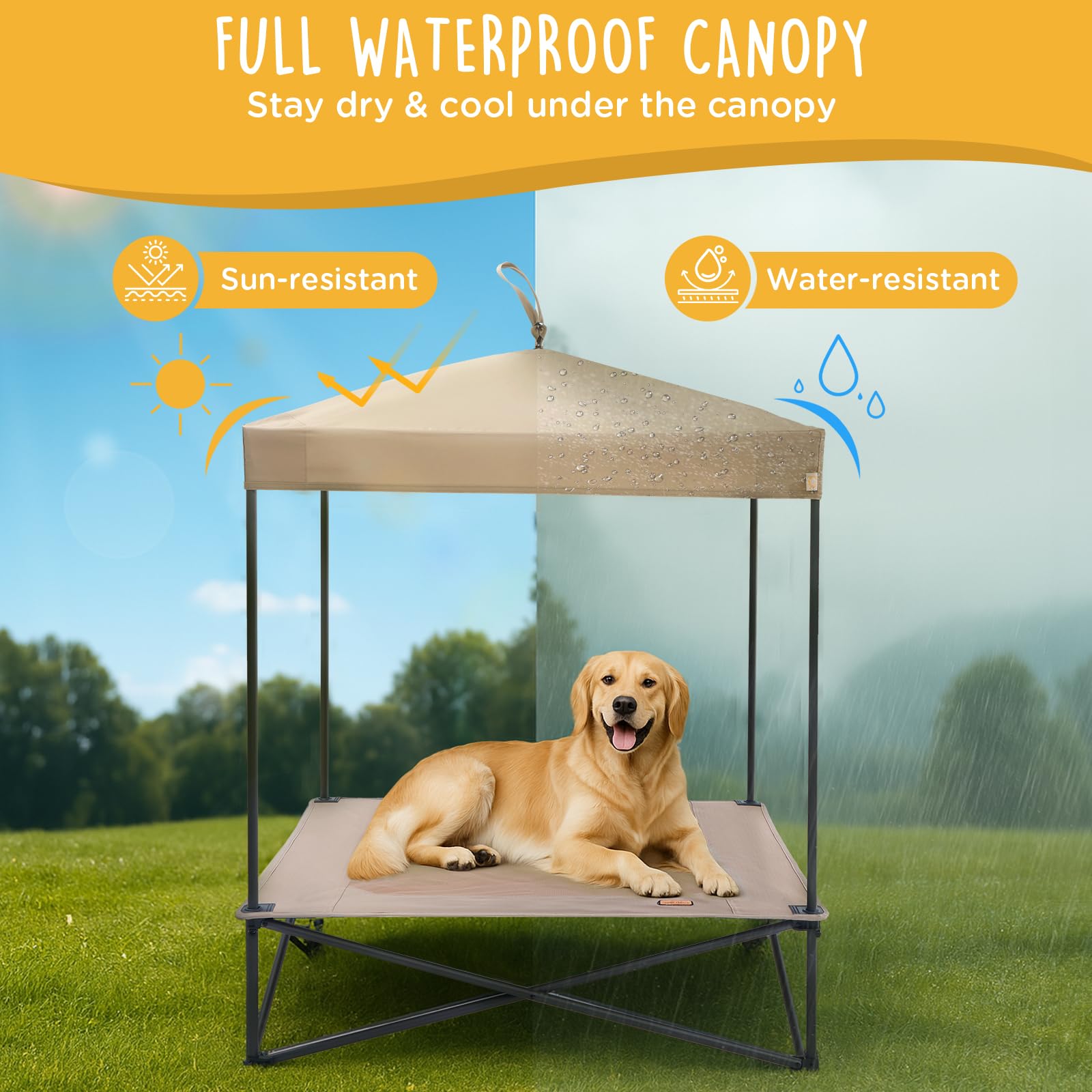 CANINE CANYON Piper Pop-Up cadre en acier robuste et base stable