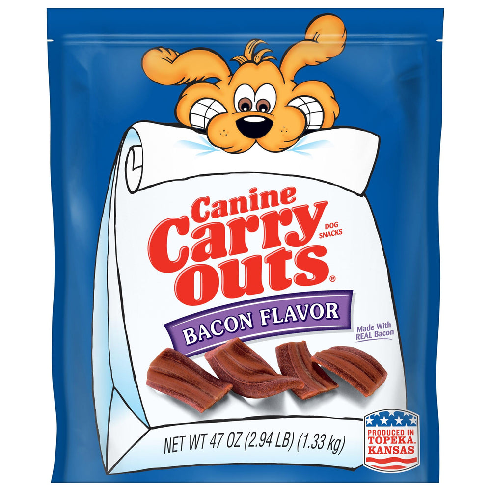 Morceaux en forme Canine Carry Outs rendant la dégustation ludique.