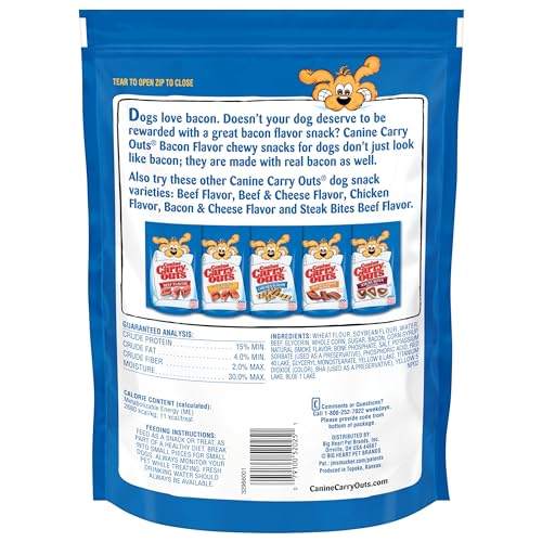 Canine Carry Outs Bacon Flavor, tranches amusantes qui plaisent aux chiens