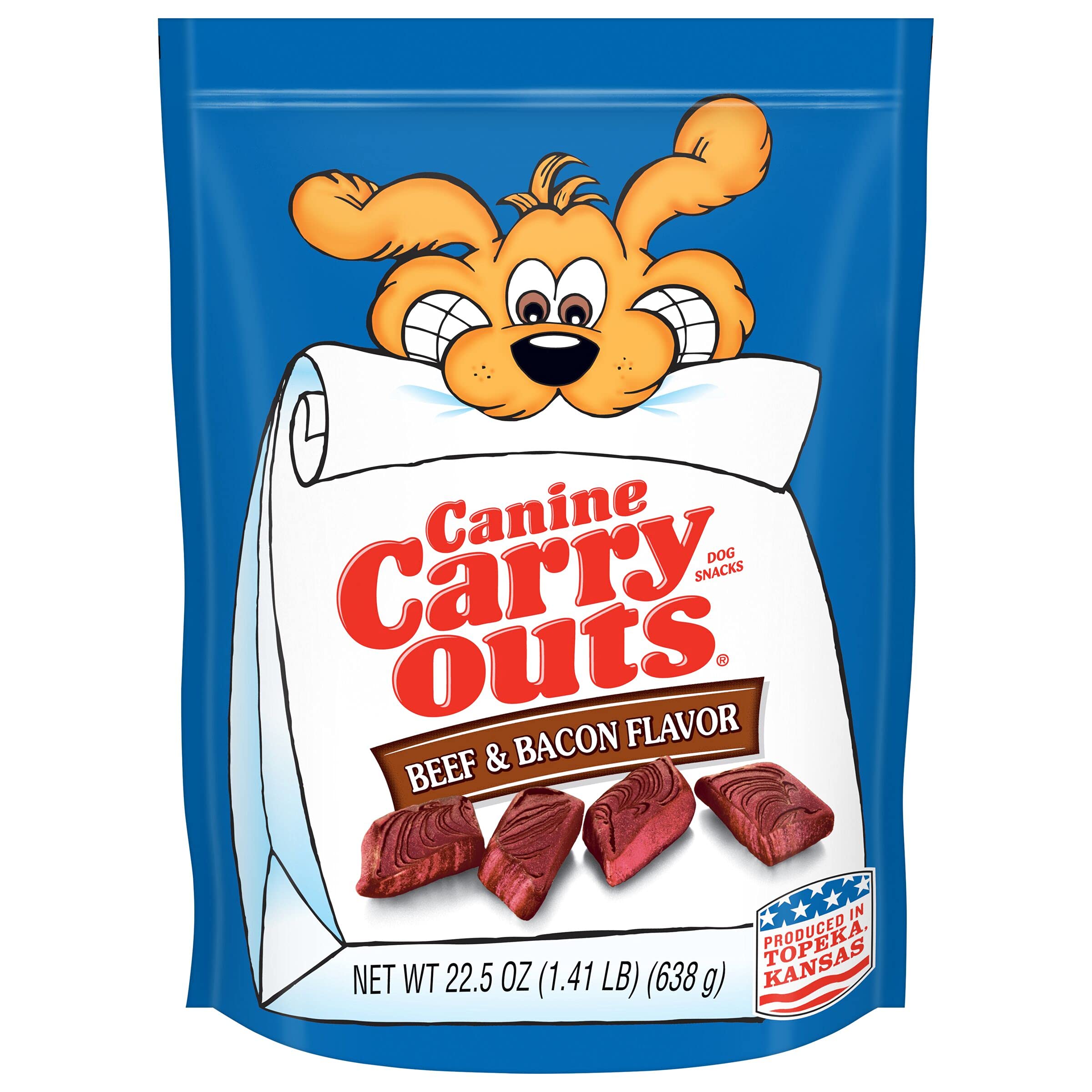 Canine Carry Outs boeuf-bacon, paquets 22,5 oz, récompense pratique pour chien