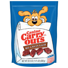 Canine Carry Outs boeuf-bacon, paquets 22,5 oz, récompense pratique pour chien