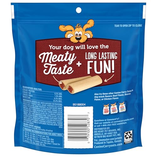 Centre de viande généreux Canine Carry Outs, récompense savoureuse pour chien.