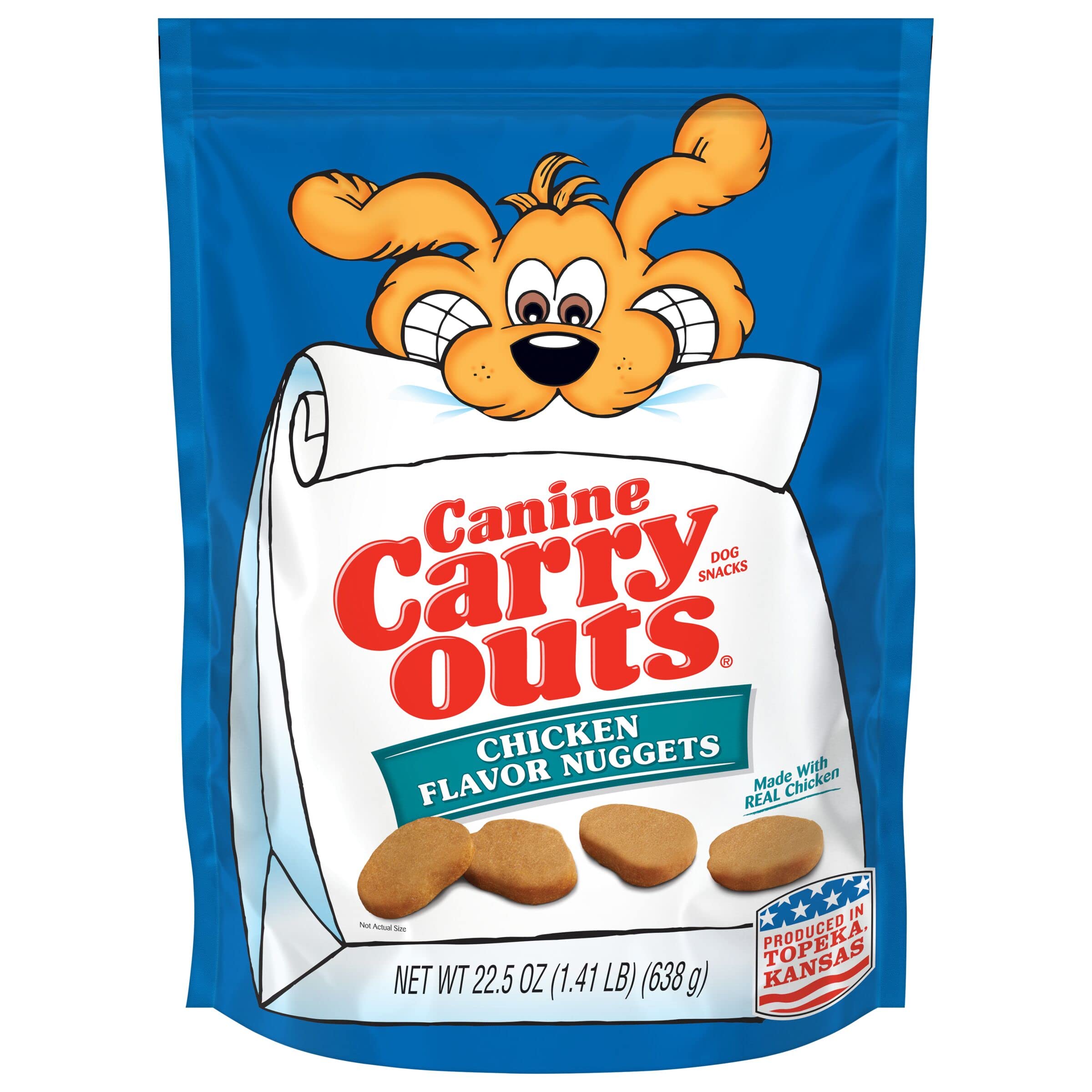 Canine Carry Outs nuggets poulet, texture douce pour récompenser votre chien.