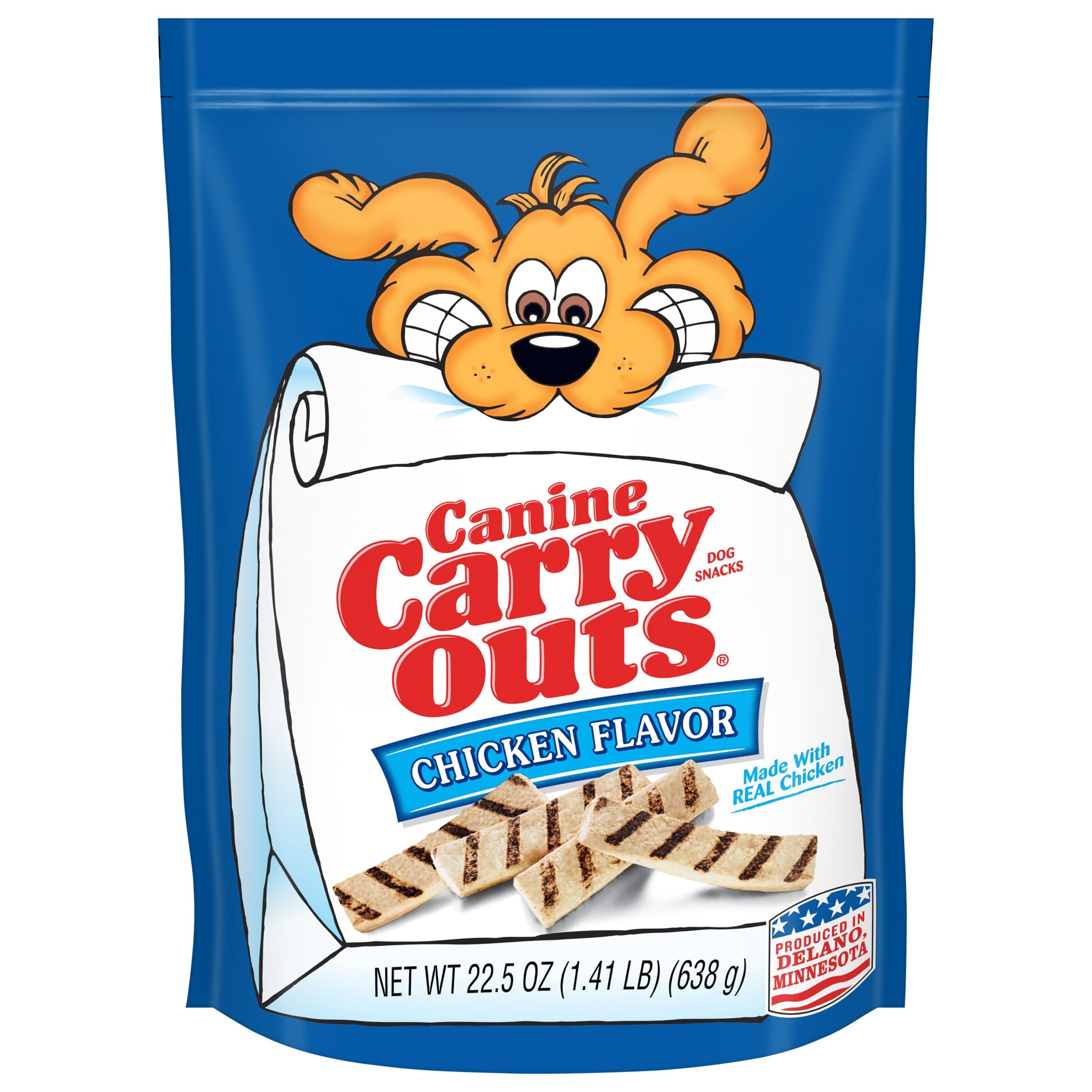 Canine Carry Outs paquet poulet 22,5 oz: récompense savoureuse pour chien.