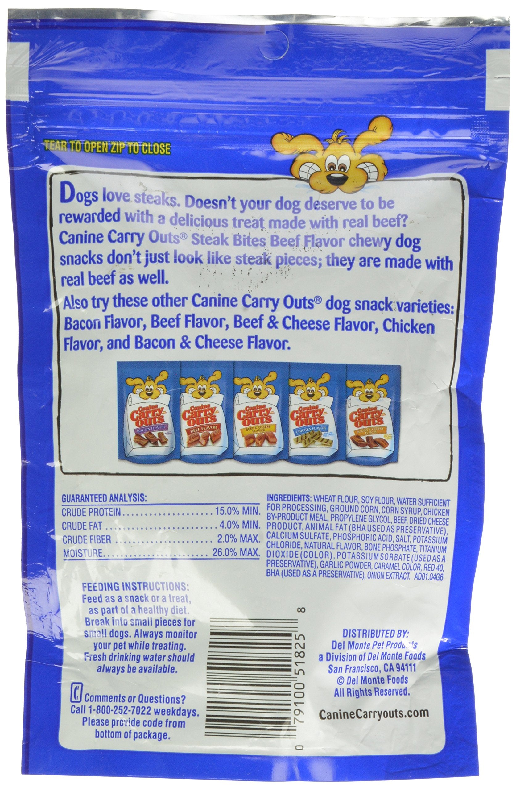 Canine Carry Outs snacks-mordables-boeuf: texture agréable pour chiens