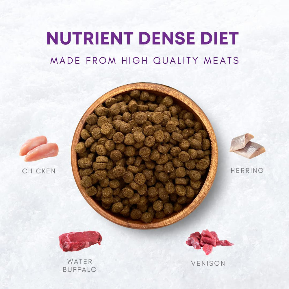 Probiotiques et prébiotiques dans Feline Caviar, coco et papaye pour l’équilibre intestinal.