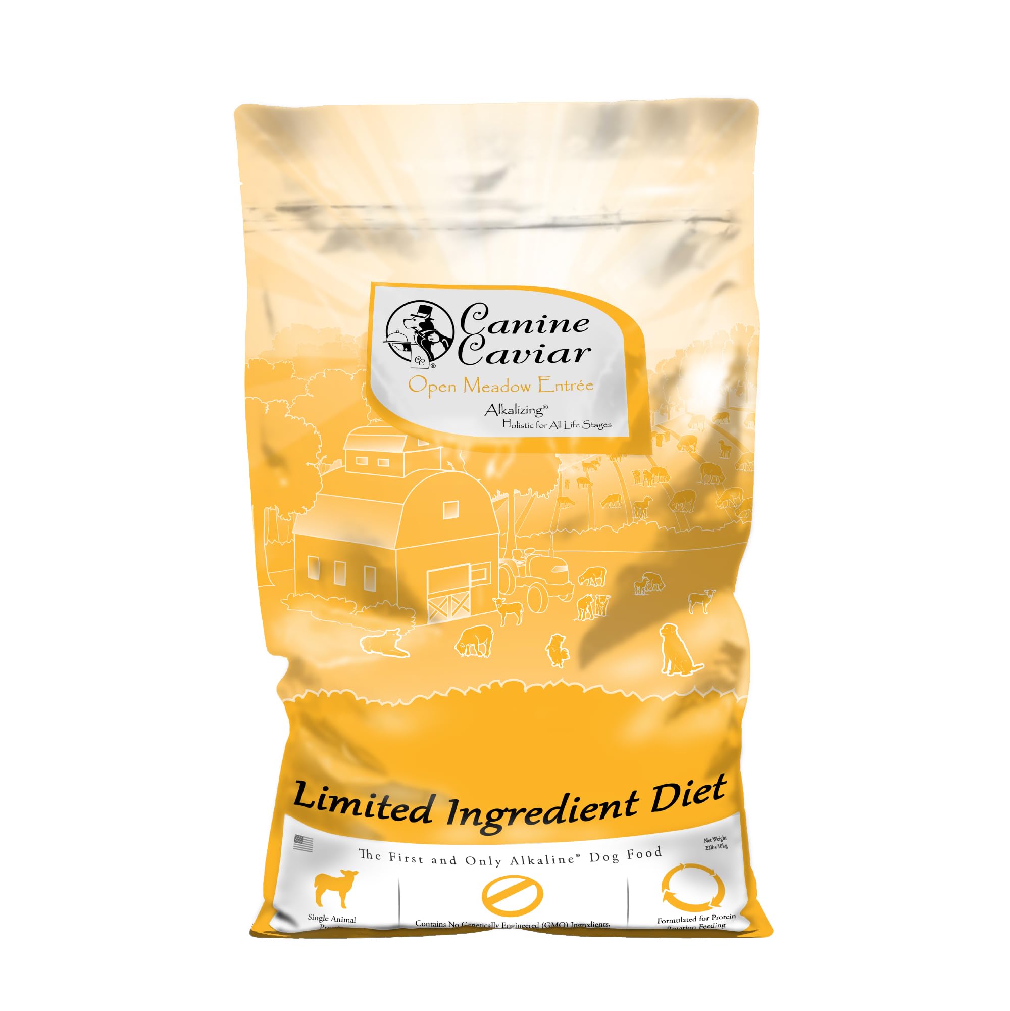 Canine Caviar Open Meadow sac de croquettes pour chiens sensibles, alimentation de qualité.