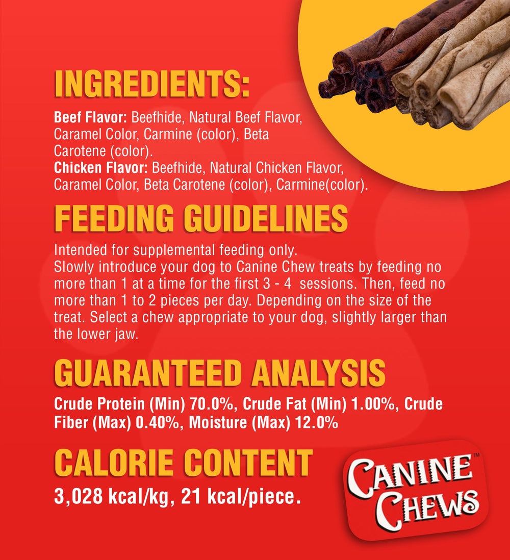 Canine Chews emballage sûr et pratique pour le rangement