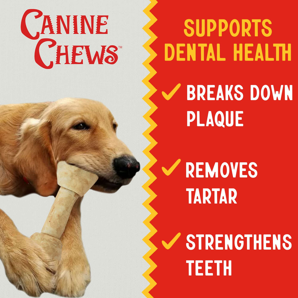 Canine Chews: goût poulet, première bouchée appétente.